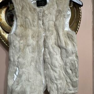 Faux Fur Vest in Cream